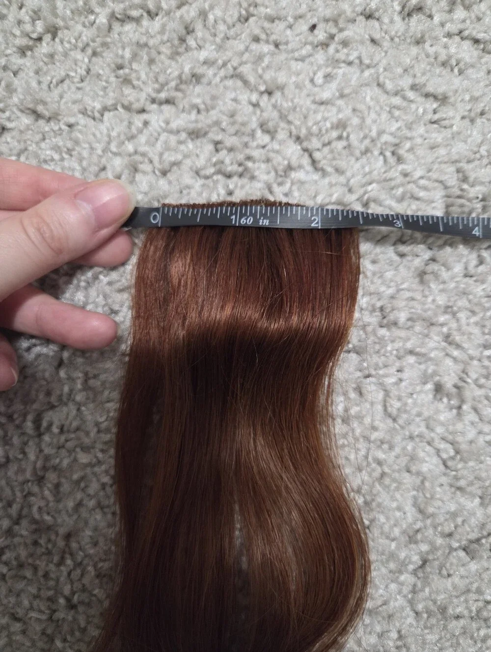 Scalp Hair Fill Ins Dyed Auburn Brown - Picture 6 of 8